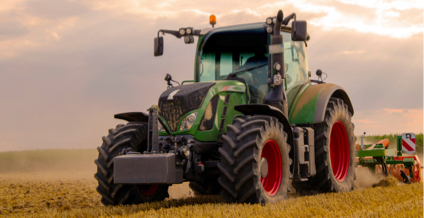 tractor in the field